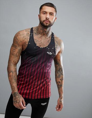 Muscle Monkey Muscle Tank In Red Stripe - Red