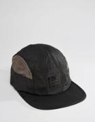 Asos 5 Panel Cap In Textured Nylon With Bungee Cord Adjuster