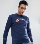 Ellesse Multi Color Logo Sweatshirt In Navy - Navy