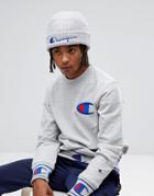 Champion Beanie With Script Logo In Gray - Gray