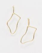 Nylon Abstract Shape Earrings - Gold