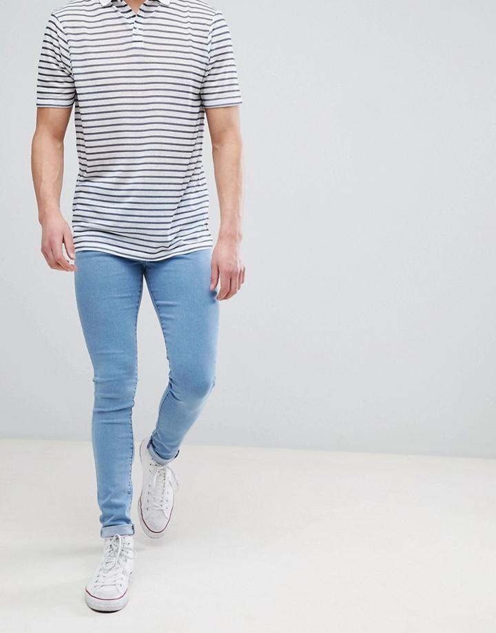 Dr Denim Leroy Pure Light Blue Super Skinny Jeans - Blue