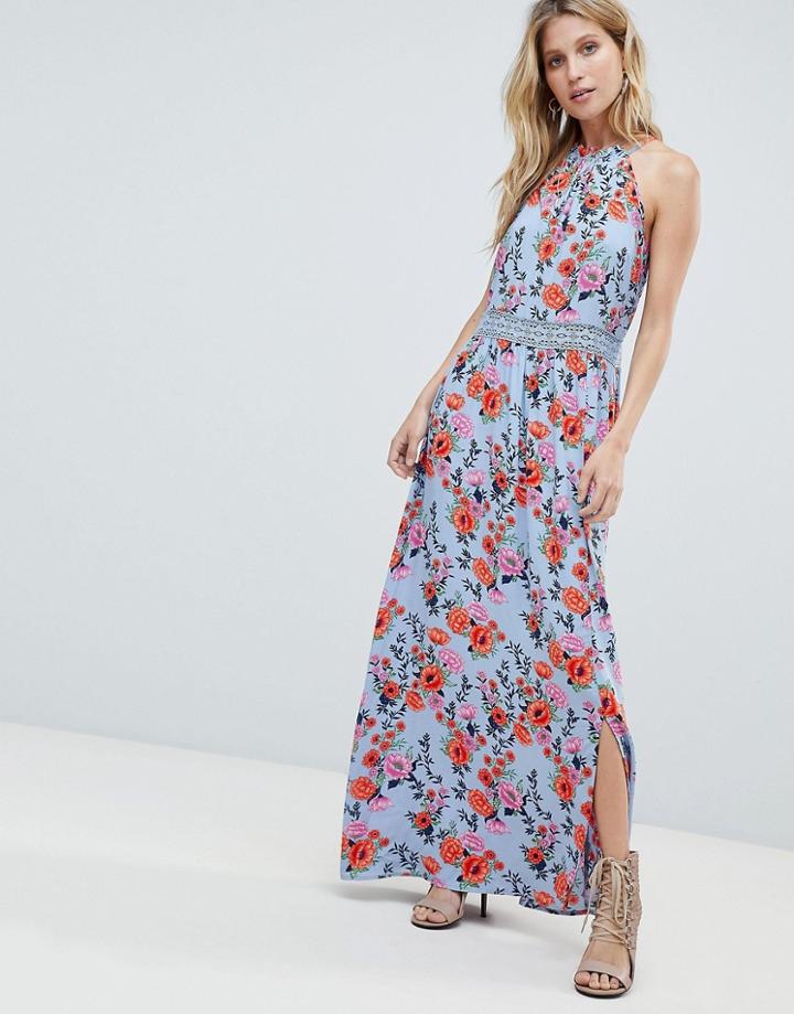 Boohoo Floral Lace Maxi Dress - Multi