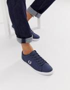 Fred Perry Baseline Ripstop Sneakers In Navy