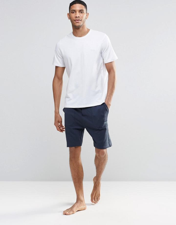 Hugo Boss Lounge Shorts In Navy Regular Fit - Navy