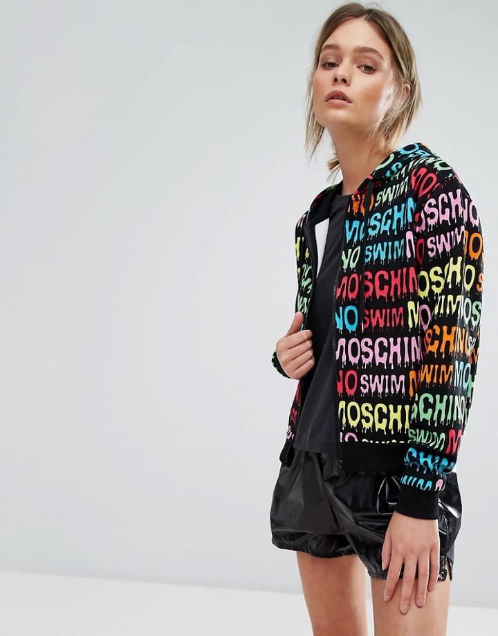 Moschino Logo Hoodie - Black