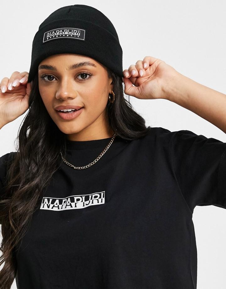 Napapijri Patch Beanie In Black