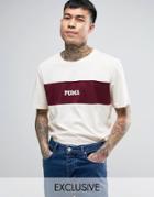 Puma Panel T-shirt In Burgundy Exclusive To Asos 57531101 - Red