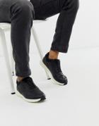 Jack & Jones Sneaker In Black With Contrast Sole - Black