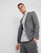 Selected Homme Slim Fit Jersey Suit Jacket - Gray