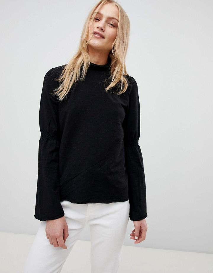 Only Naya Sparkle High Neck Blouse - Black