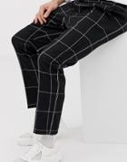 Weekday Tailored Pants In Black And White Check