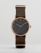 Timex Tw2r48900 Fairfield Mid-size Canvas Watch With Crystal Bar - Black