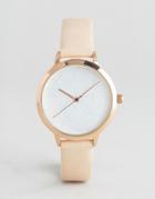 Asos Pretty Heart Dial Detail Watch - Cream
