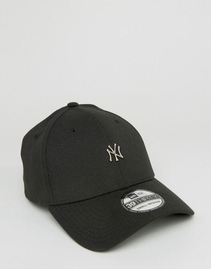 New Era 39thirty Fitted Cap Ny Yankees Mini Logo - Black