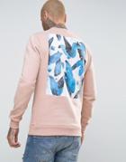 Friend Or Faux Reefs Back Print Sweater - Pink