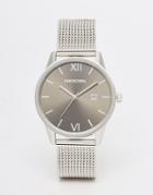 Unknown Dandy Mesh Watch In Silver & Gunmetal - Silver