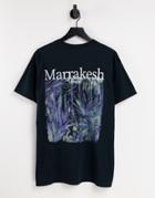 Vintage Supply T-shirt In Black With Marrakesh Back Print