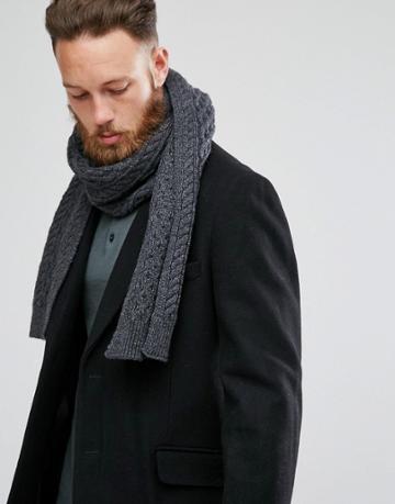 Boardmans Cable Scarf - Gray