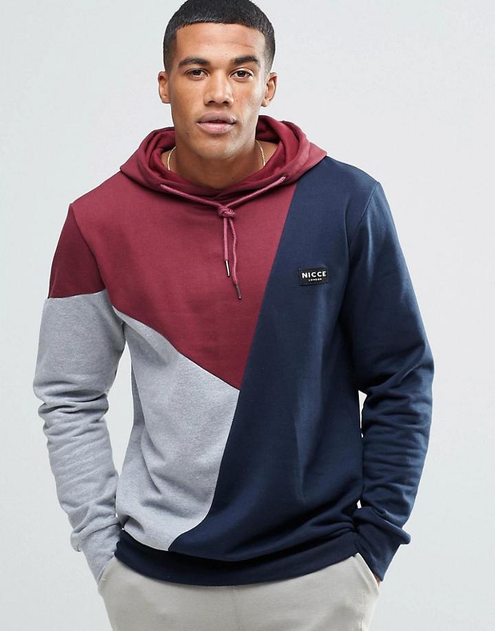 Nicce London Block Hoodie - Navy
