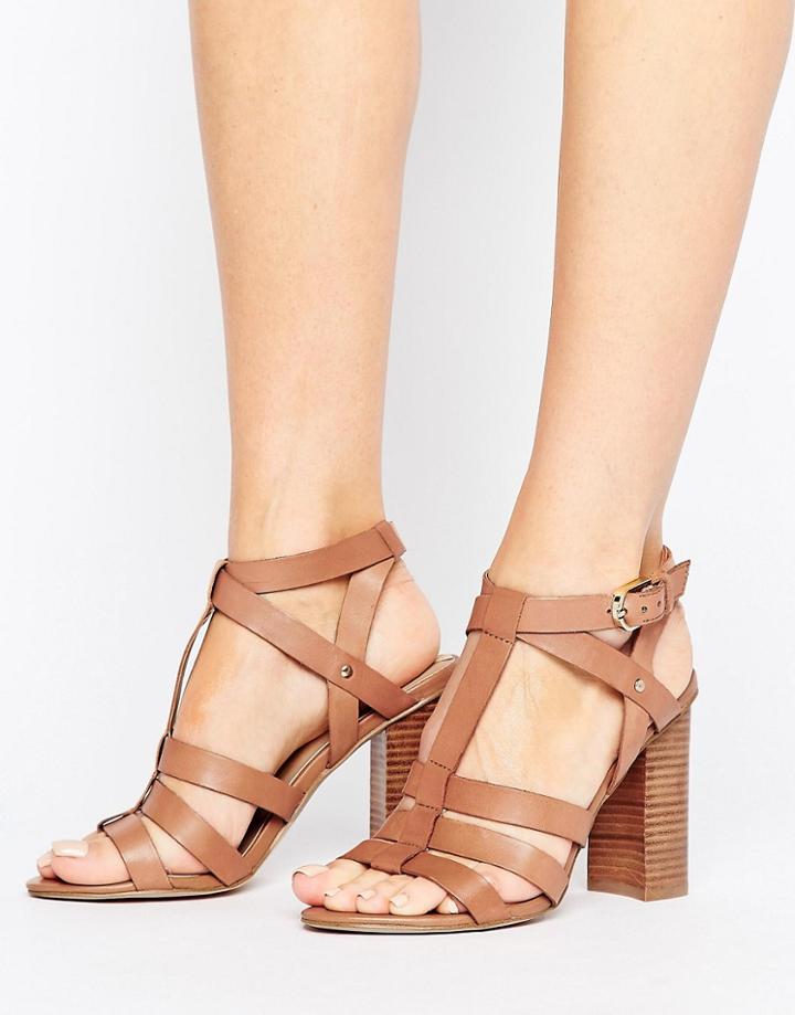 Aldo Strap Heeled Sandals - Tan