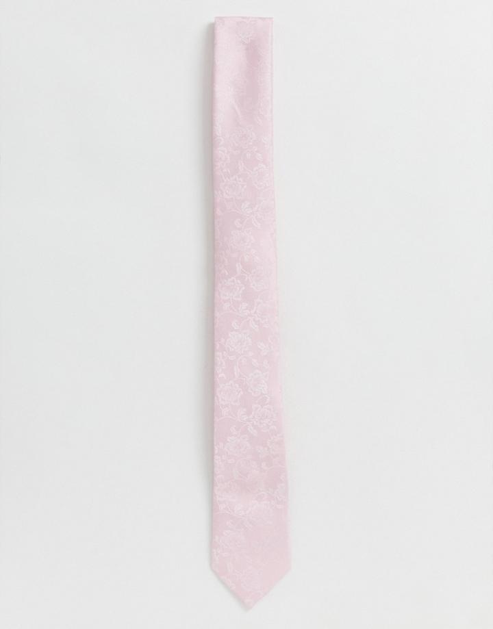 French Connection Floral Tie-pink