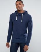 Tom Tailor Knitted Hoodie With Roll Hems - Navy