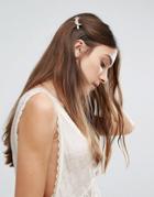 Orelia Moon & Star Hair Clip - Gold