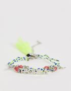 Skinny Dip Silver Tequila Charm Bracelet - Multi