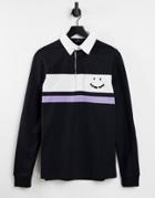 Ps Paul Smith Happy Rugby Top In Black