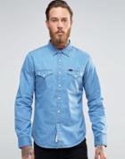 Lee Slim Denim Western Shirt - Snorkel Blue