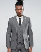 Harry Brown Donegal Wool Blend Suit Jacket - Gray