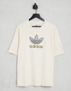 Adidas Originals 4d Cushion Logo T-shirt In Wonder White