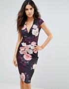 Jessica Wright Floral Printed Midi Dress - Multi