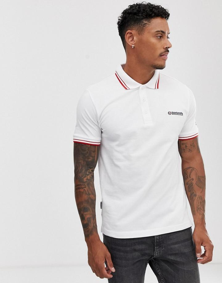 Lambretta Logo Polo Shirt - White