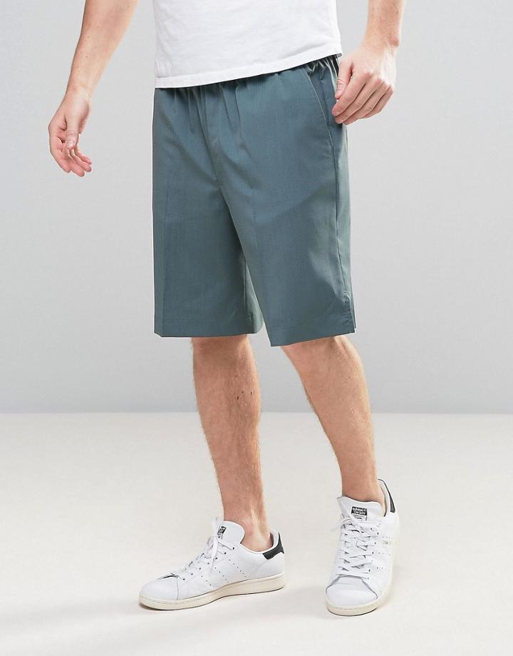 Asos Tailored Basketball Shorts In Blue - Blue