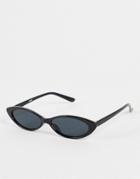 I Saw It First Oval Frame Micro Sunglasses In Black