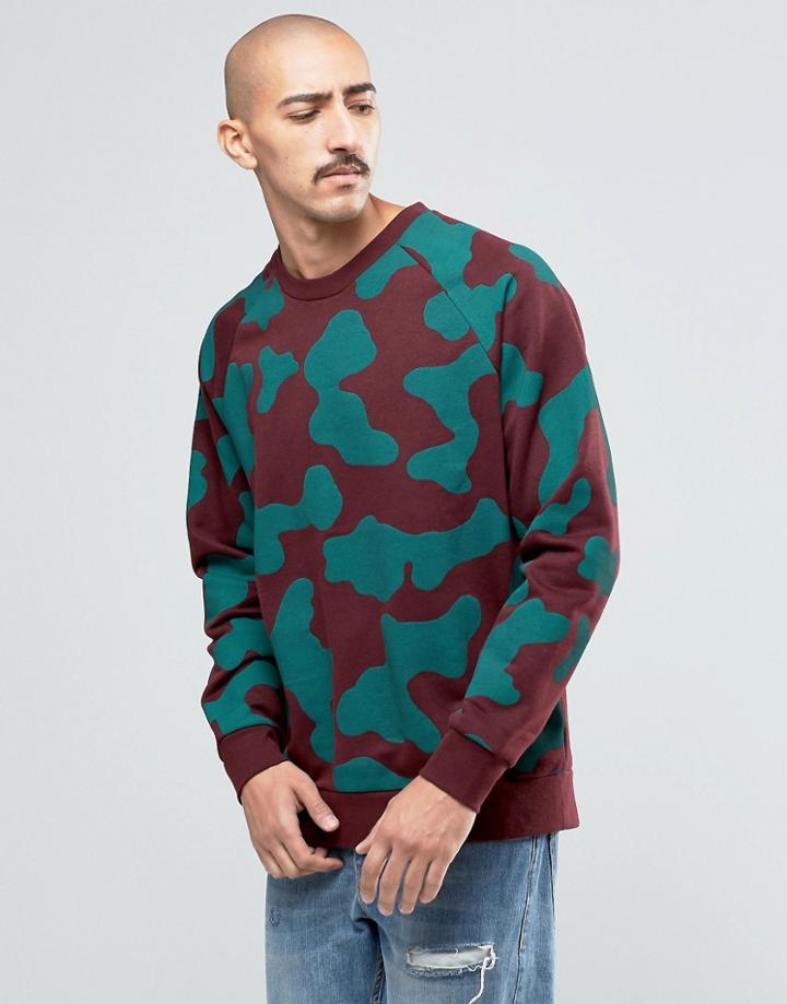 Weekday Paris Printed Sweatshirt Floral - Red