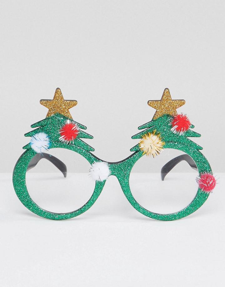 Npw Holidays Tree Glasses - Multi