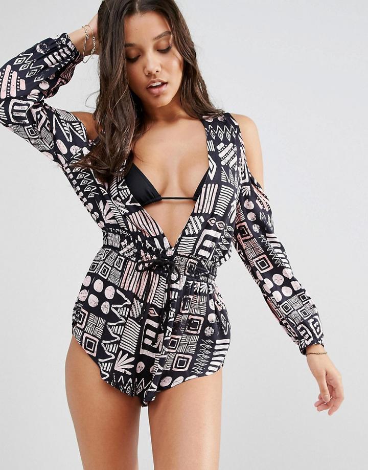 Somedays Lovin Geo Print Romper - Multi