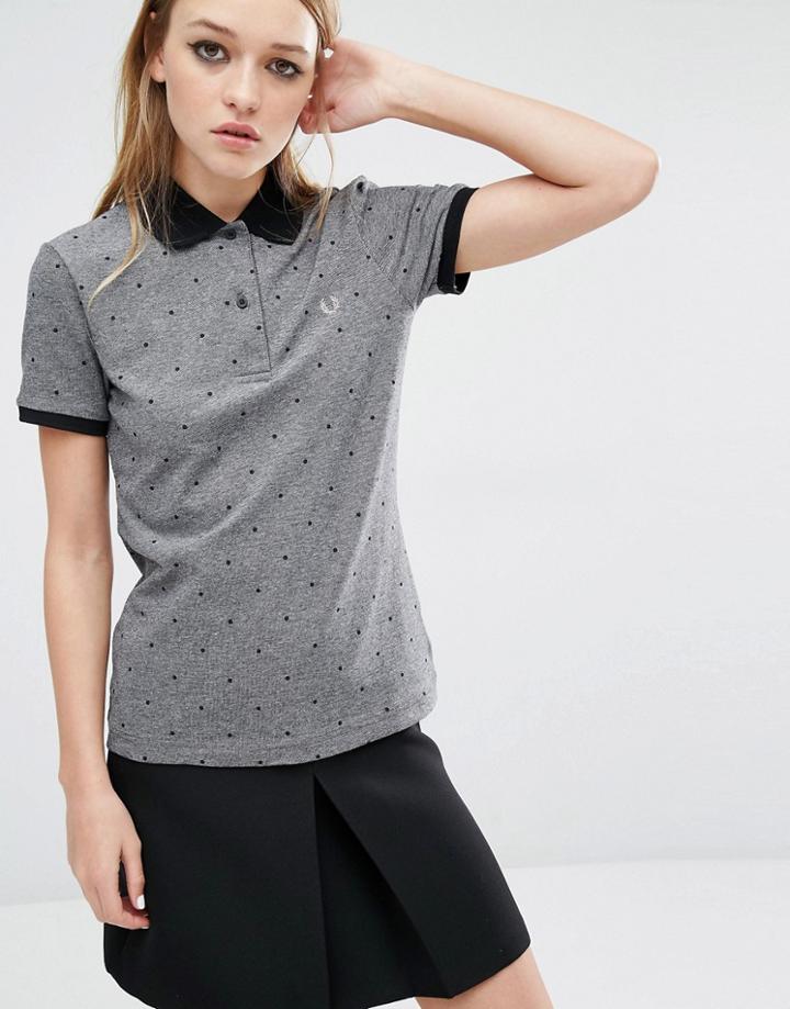 Fred Perry Polka Dot Polo Shirt - Black