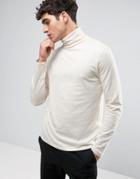 Kiomi Long Sleeve T-shirt With Roll Neck - White