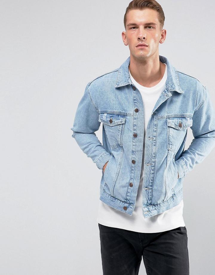 Yourturn Denim Jacket In Blue - Blue