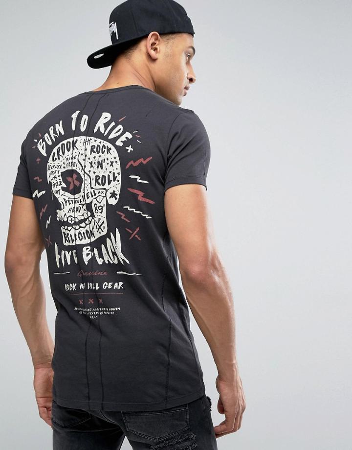 Religion T-shirt With Front And Back Print - Black