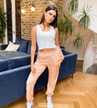 Missguided Petite Basic Sweatpants In Camel-brown