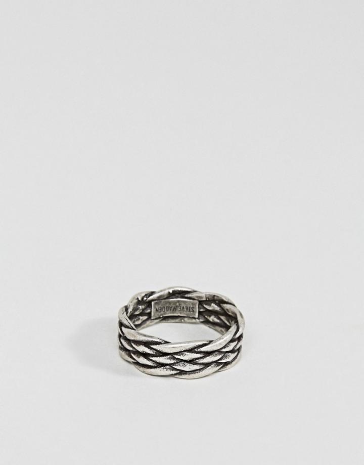 Steve Madden Woven Ring - Silver