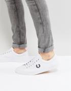 Fred Perry Underspin Leather Sneakers In White - White