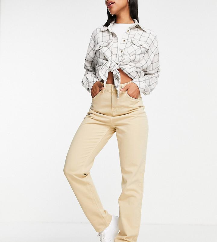 Reclaimed Vintage Inspired '81 Straight Leg Jeans In Ecru-white
