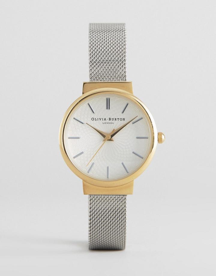 Olivia Burton Silver Hackney Mesh Watch - Silver