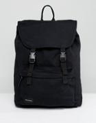 Asos Design Backpack In Black With Double Straps And Internal Laptop Pouch - Black
